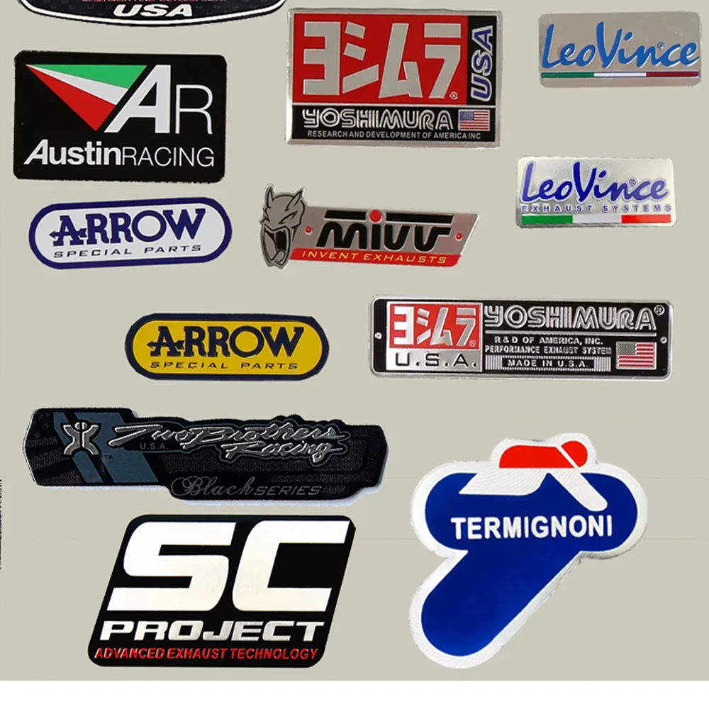 Stiker pipa knalpot untuk Yoshimura SC Project Austin Racing Leovince Arrow termigoni Motorcycle Muffler Escape DB Killer system