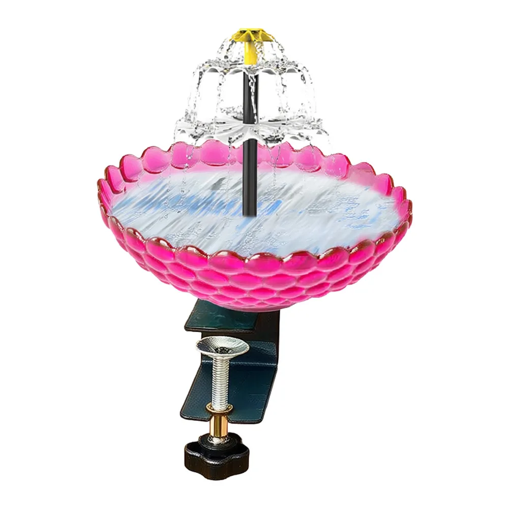 Outdoor for solar Fountain Bird Bath with Modern Styling to Enhance Garden Patio Ambience and Support Local Wildlife