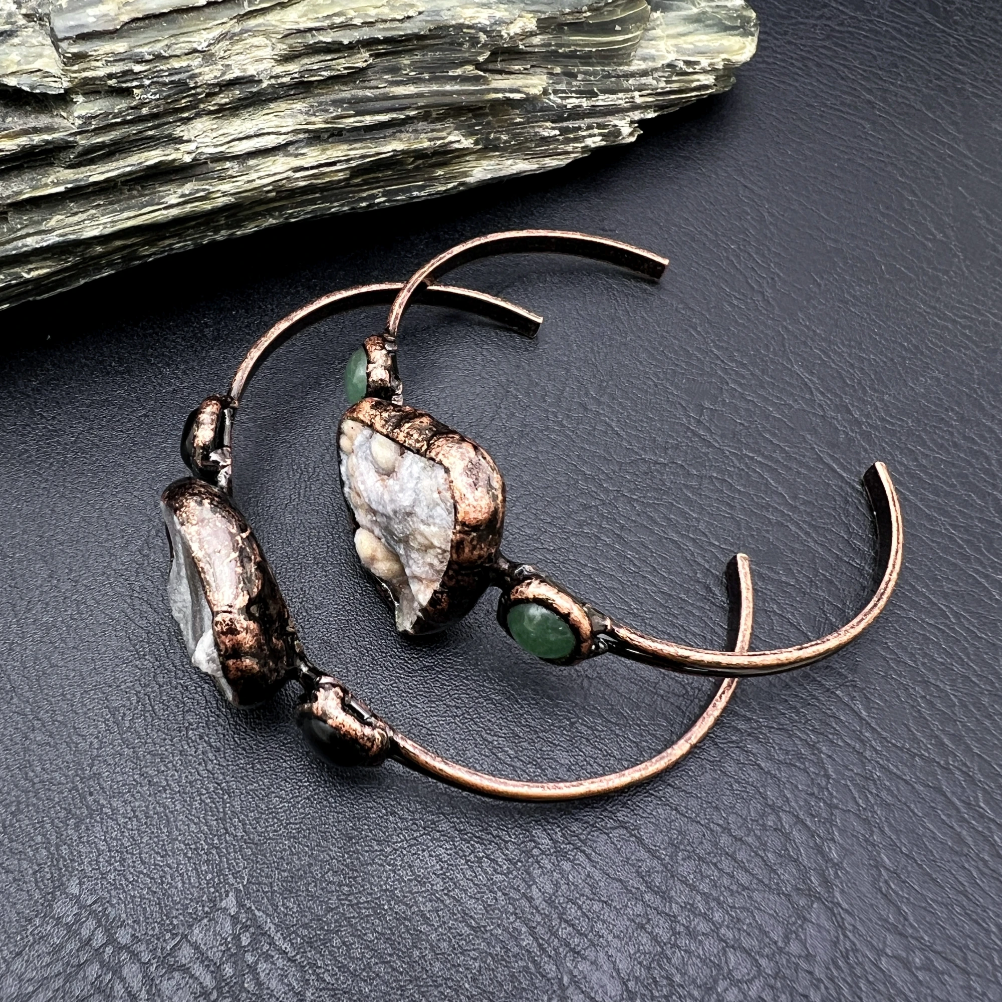 5 قطعة مجوهرات خمر ملحوم الطبيعية غالاكسي Druzy العقيق قابل للتعديل كرف سوار الإسورة للنساء MY220412 #3