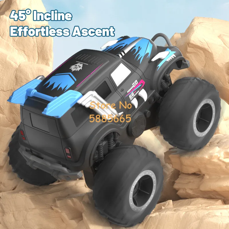 4WD Off Road Water Land Amphibious Stunt Remote Control Car 2.4G Big Wheel 360° Rotate Dual Side Driving RC Car Truck Kids Toy