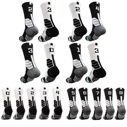 Creativity Fashion Free Collocation 0-9 Number Professional Basketball Sport Cotton Socks Men Outdoor Fitness Running Stockings