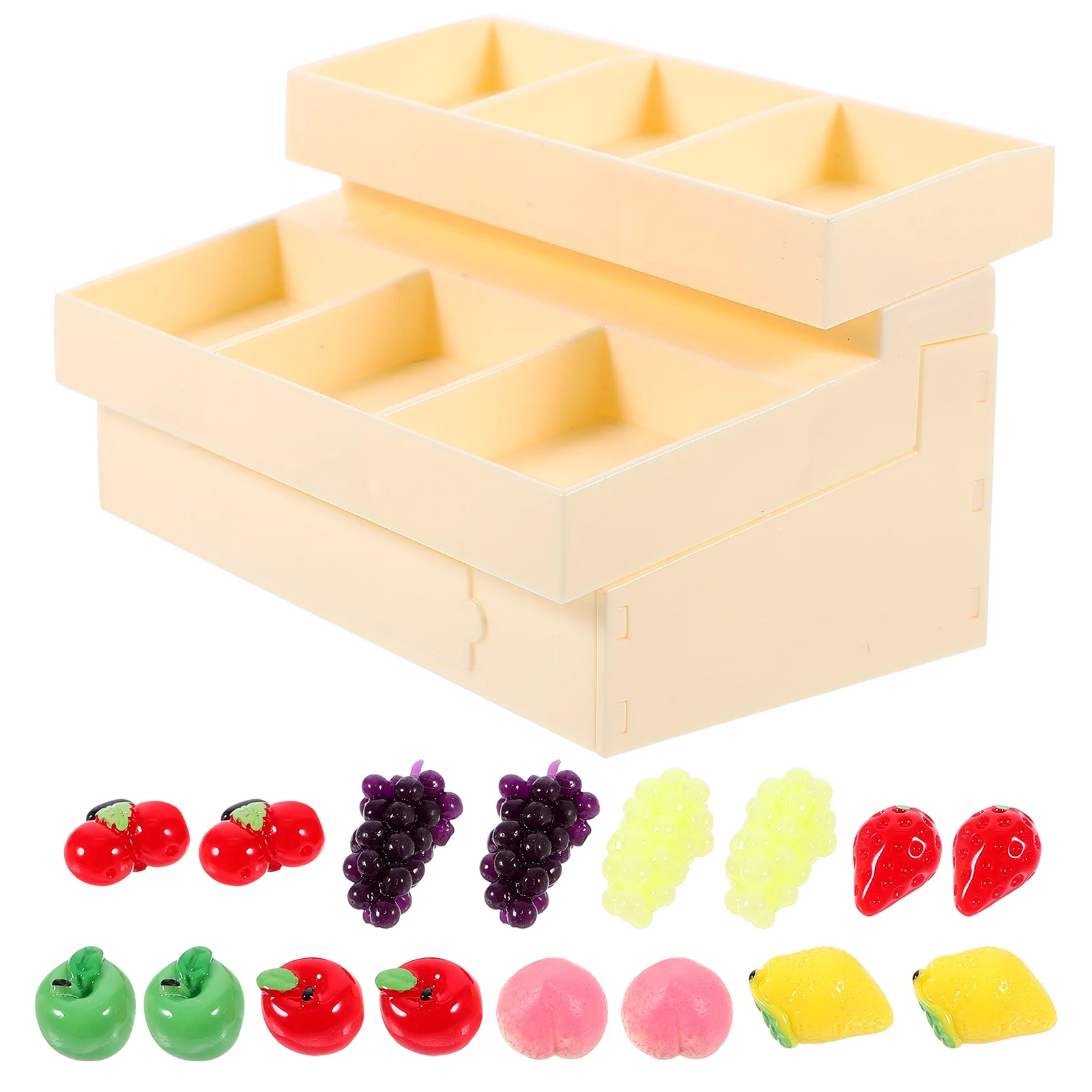 

Mini Vegetable Rack Miniature Food Toys on Shelves Models Little Rag House Accessory