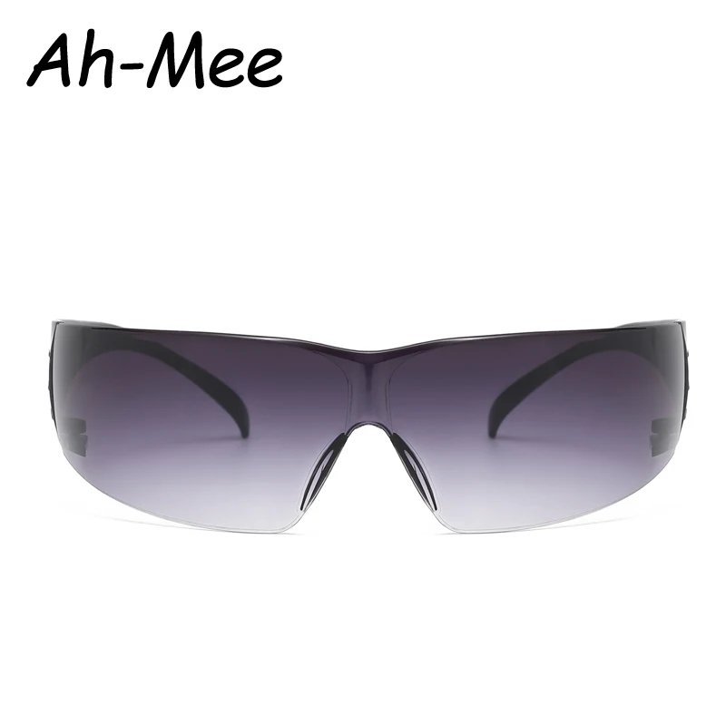 New Punk Sunglasses Goggle One Piece Rimless Sun Glasses Women Men 2000\'s Riding Sport Wrap Around Shades Eyewear UV400