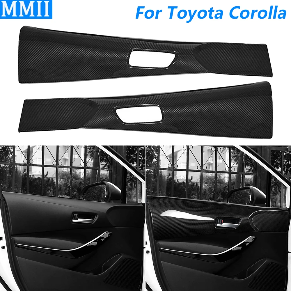 For Toyota Corolla GR 2023 2024 2025 Real Dry Carbon Fiber Front Door Handle Panel Decorative Cover Car Accessories Modification