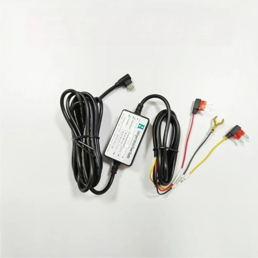 12-30V Input Dash Cam Hardwire Kit 5V/3A Output Parking Monitoring Dashcam Power Cable Type-C USB Port Low Voltage Protection