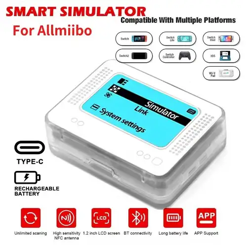 Para Allmiibo, simulador inteligente recargable, emulador, escritor Universal para interruptor 3DS Wii U Kingdom Tears Breath Wild