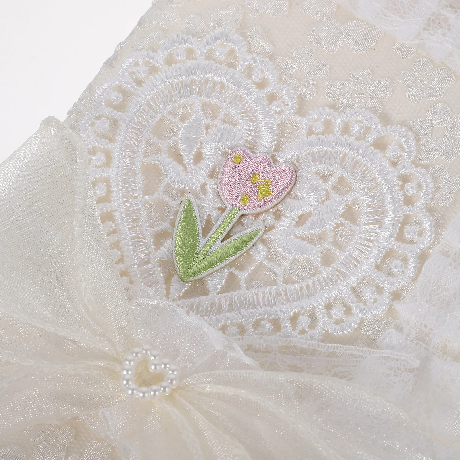 

Washable Lace Book Cover Fabric Sleeve Decorative Book Protector Stylish Easy Use for Hardcover Books Diary Covers