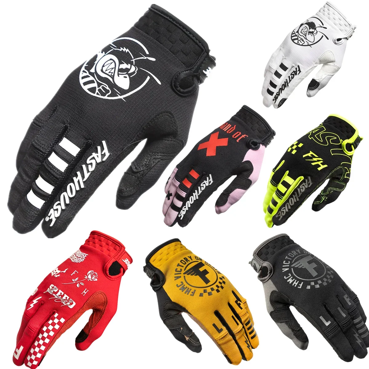 Podium FXR Touch Screen Speed Style Twitch Motocross Glove Riding Bike Gloves MX MTB Off Road Racing Sports Cycling Glove