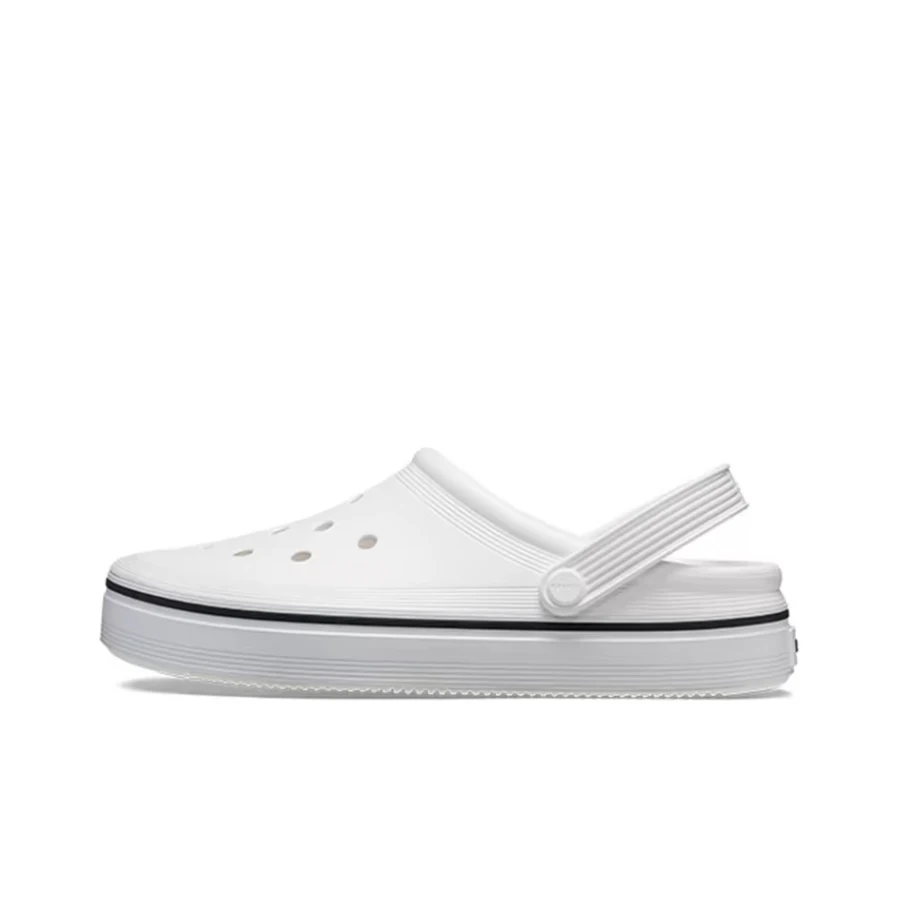 Crocs Off Court Clog Unisex White Beach Sandals  Simple Durable Comfortable Breathable Lightweight Design 208371-100