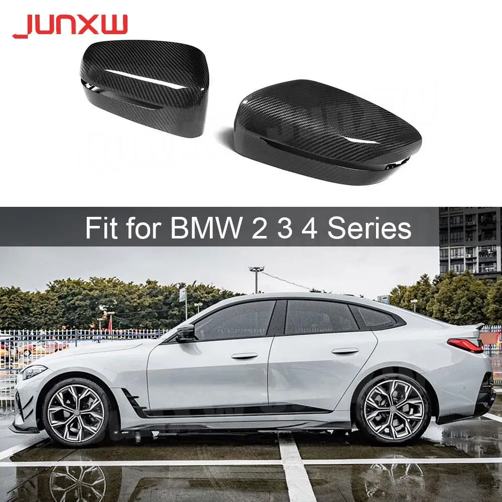 

Dry Carbon Fiber Car Rearview Side Mirror Cover Replacement for BMW 2 3 4 Series G42 2021+ G20 G28 G22 G23 G26 2020-2022 LHD