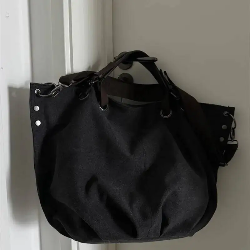 Bloom Vintage Brown Casual Tote Bag Women New Haruku Aesthetic Canvas Shoulder Female Retro Handle Crossbody Bags Y2k