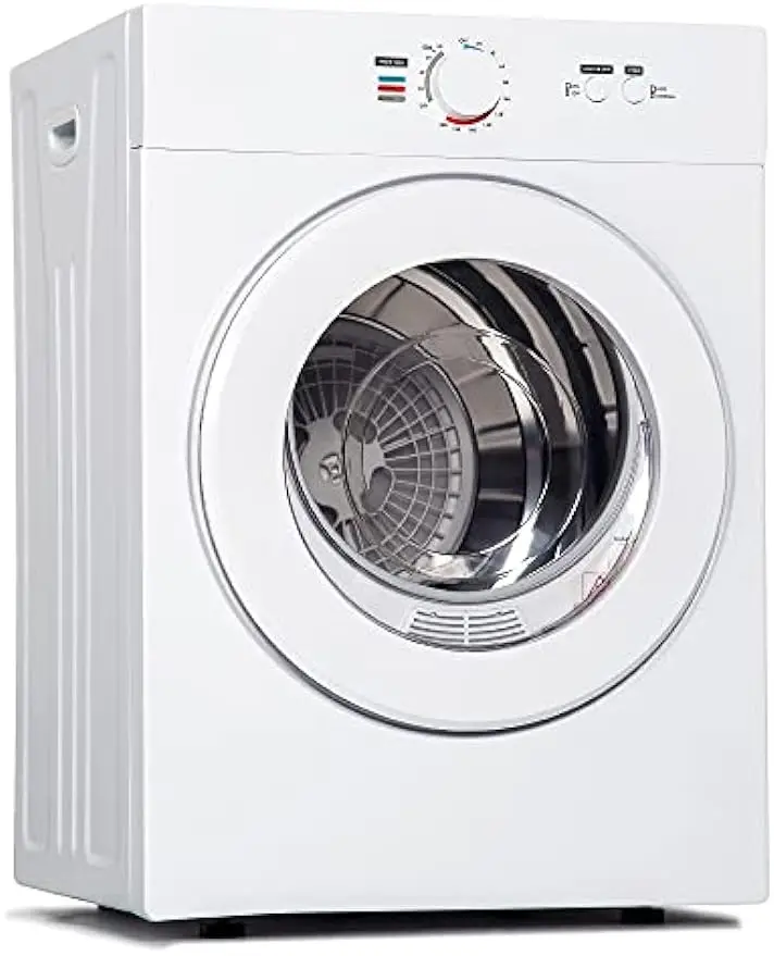 

Compact Dryer 1.8 cu. ft. Portable Clothes Dryers with Exhaust Duct with Stainless Steel Liner Four Function Small Dryer Machine