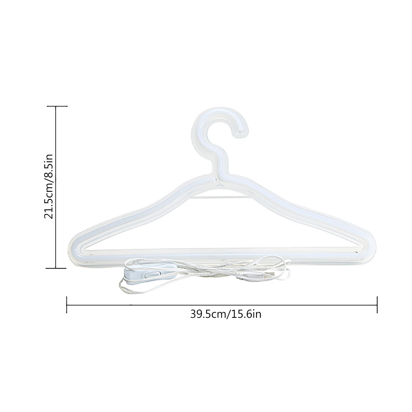 Neon Sign Clothes Hanger LED Light Clothing Hanger Convenient To Use With Switch Practical Clothes Organizer Hanger Romantic