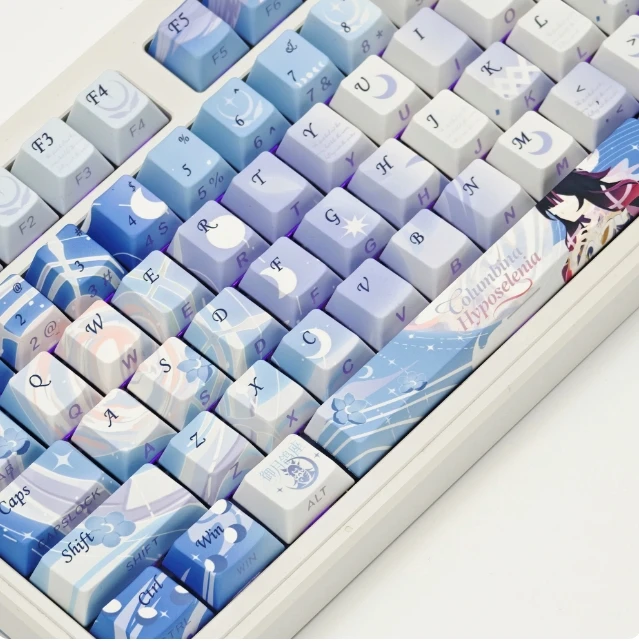 Game Genshin Columbina Themed Keycaps OriginalDamselette PBT Dye-Sublimation Custom Keycap Set Cosplay Doujin Gifts 3