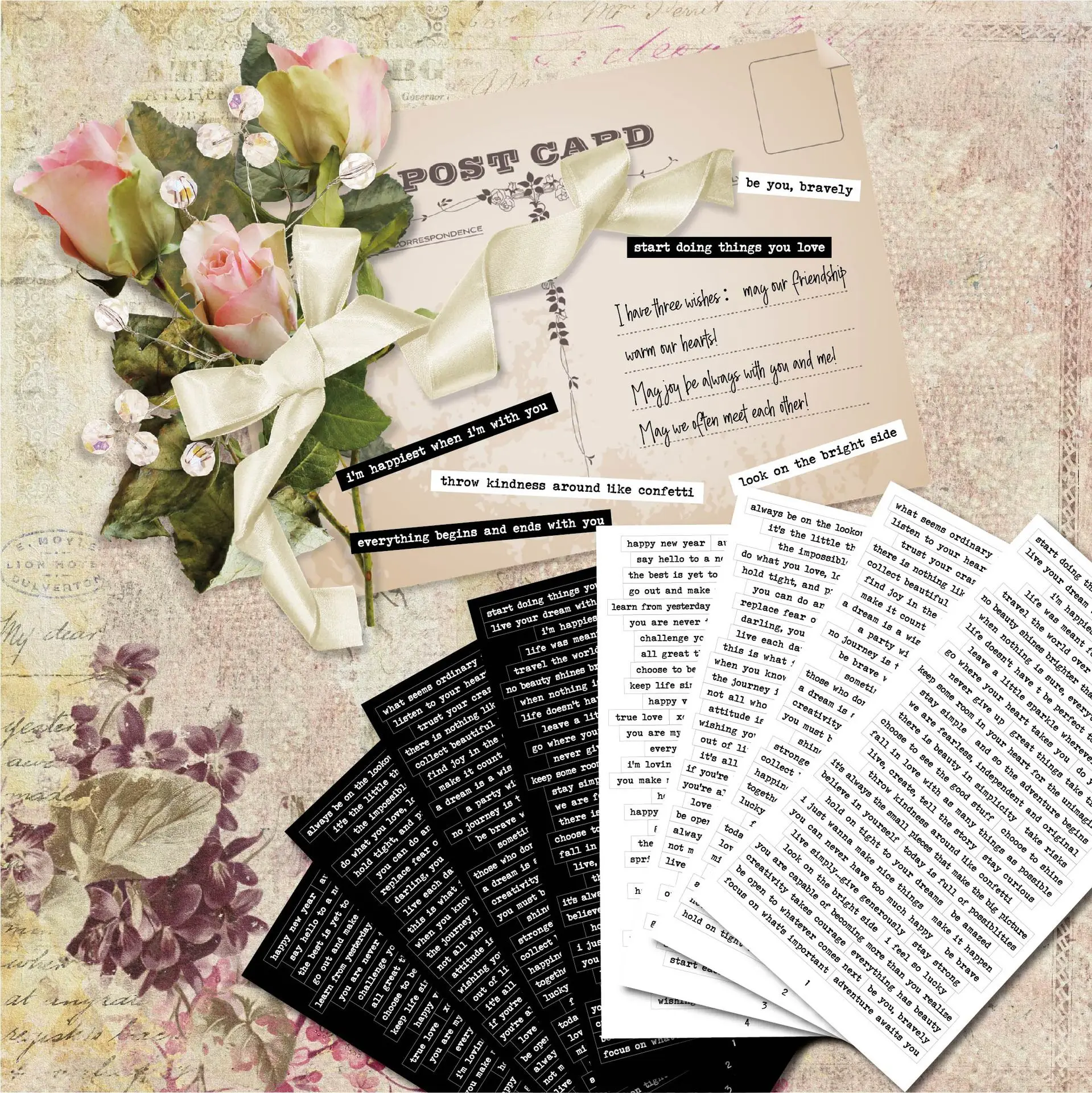 Sharkbang 406 PCS English Small Talk Journal Decoration Stickers DIY Scrapbooking Phone Stickers Stationery Suppliers