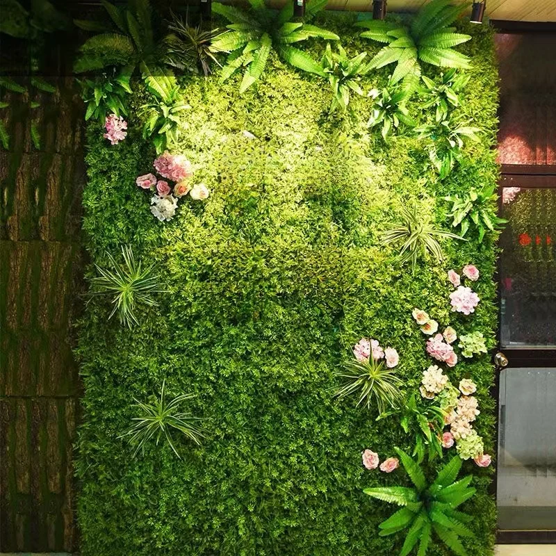 120cm * 40cm Hochzeits feier Haupt dekoration künstliche Pflanze Rasen Panel Wand für Wohnzimmer Hintergrund Spleißen dekorativ – Detail 5