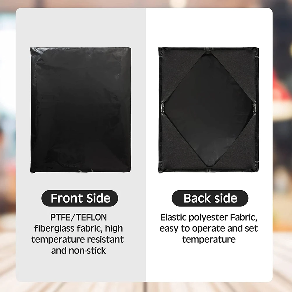 A55F-Heat Press Platen Wrap Cover, Heat Press Heating Plate Protective Cover High Temperature Anti-Stick