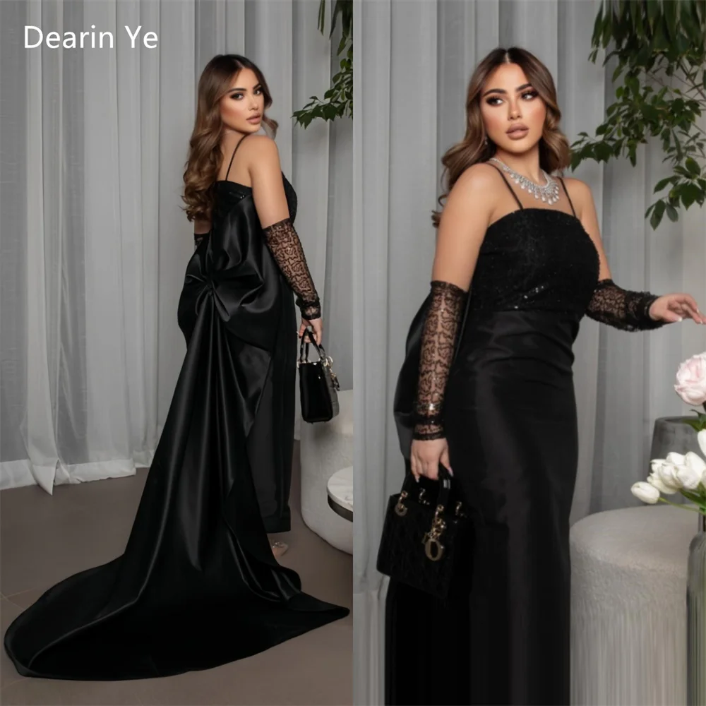 

Customized Saudi Arabia Evening Dress Dearin Spaghetti Strap Column Ankle Length Skirts Bespoke Occasion Dresses Prom Formal Gow