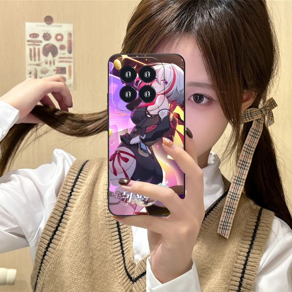 Honkai Star Rail Topaz Mobile Phone Case for Xiaomi 14 13 12 11 10 9 T Ultra Lite Pro S SE X 5G Black Soft Phone Cover Shell