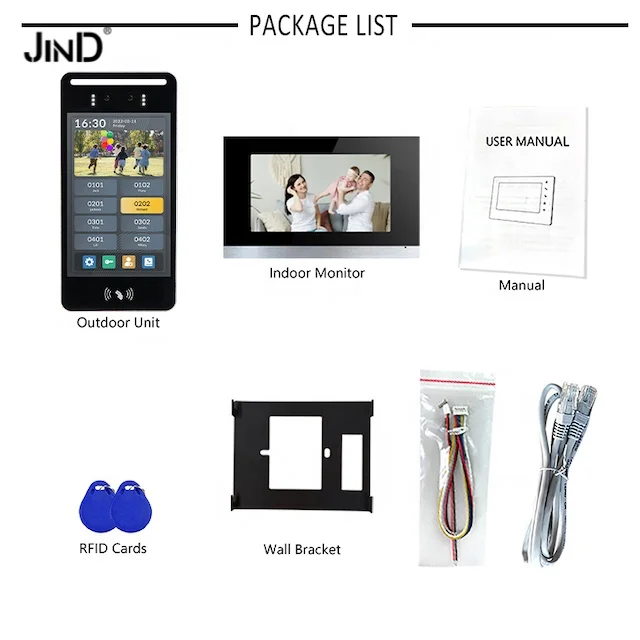 8 pulgadas IC/ID tarjeta reconocimiento facial 1080P HD TCP/IP sistema de intercomunicación Tuya Video puerta teléfono
