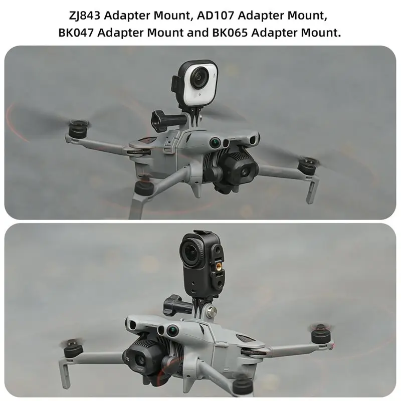 ABZZ-For DJI Mini 5 Pro Drone Accessories Sports Camera Bracket Searchlight Mount Multifunctional Expansion Adapter Mount