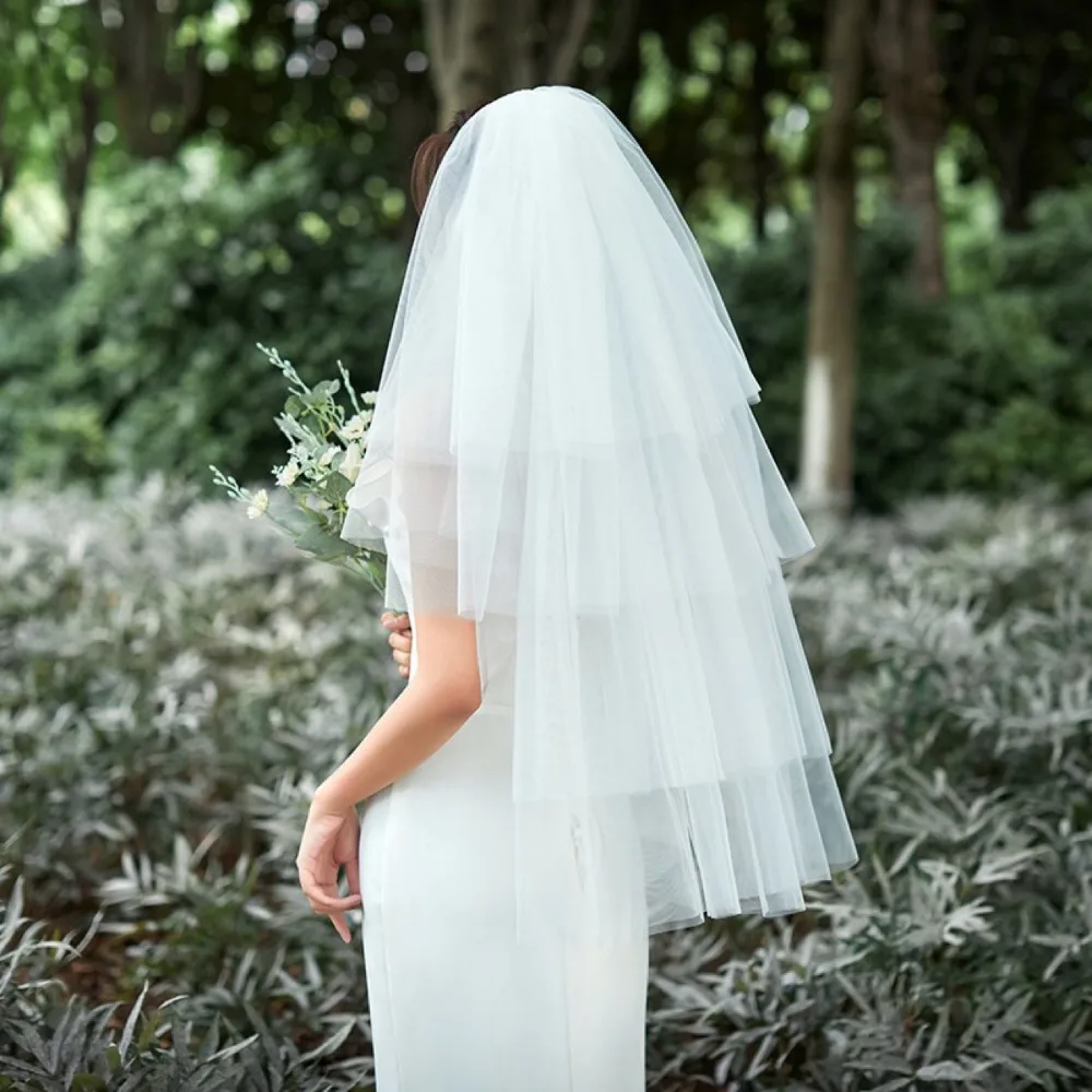 Accessories Marriage Flour Layer Bride to Be Bridal Veil Women Marriage Wedding Bridal Veils