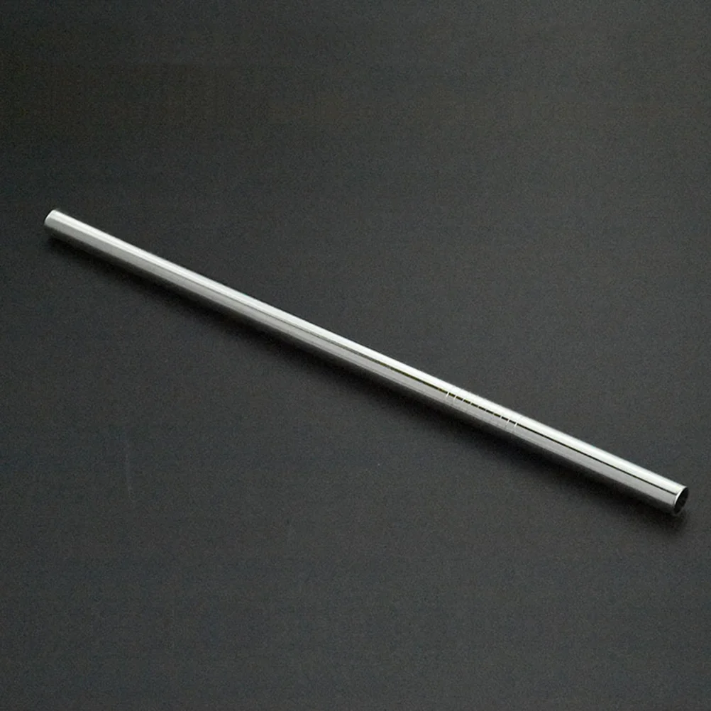 

4pcs Stainless Steel Straws Reusable Metal Drinking Straws 0.43 Inch Diameter 8.46 Inch Long With Cleaning Brush For Smoothie