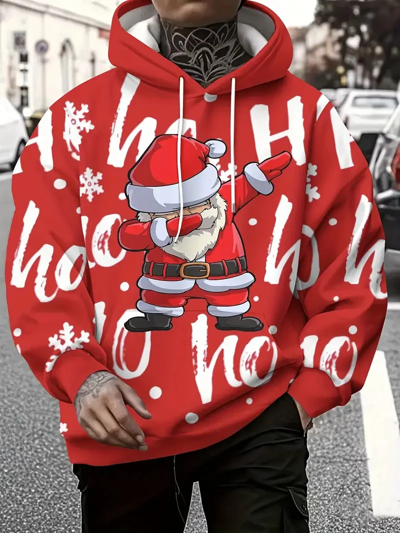 

Funny 3D Print Christmas Theme Hoodie For Men Women Fashion Casual Long Sleeve Sweatshirts Santa Claus Pattern Winter Casual Top