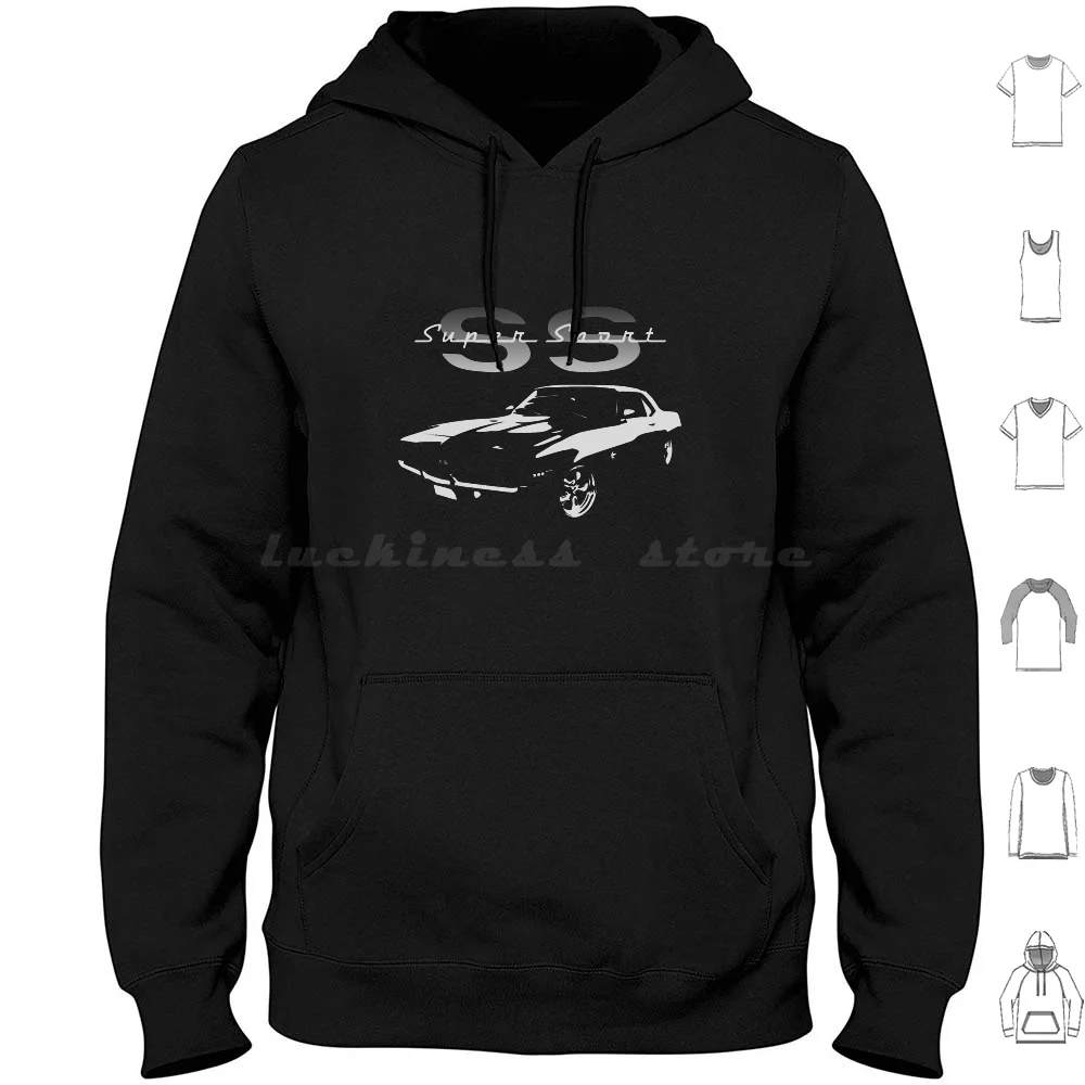 1969 Camaro Ss Super Sport Hoodie Cotton Long Sleeve Camaro Chevy Hippie Car Ss Retro Car Vintage Classic Car Hot Rod Antique