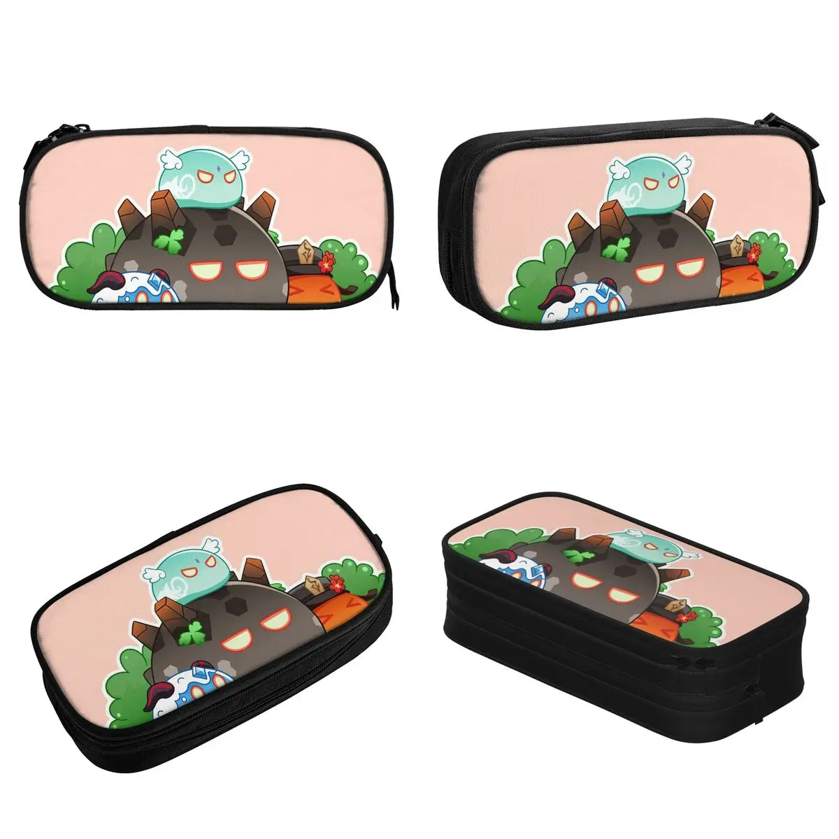 Kotak Pensil Genshin Impact Tas Tempat Pena Lendir Anemo Geo Hydro Kantong Pensil Hadiah Kantor Penyimpanan Besar Anak Perempuan Laki-laki