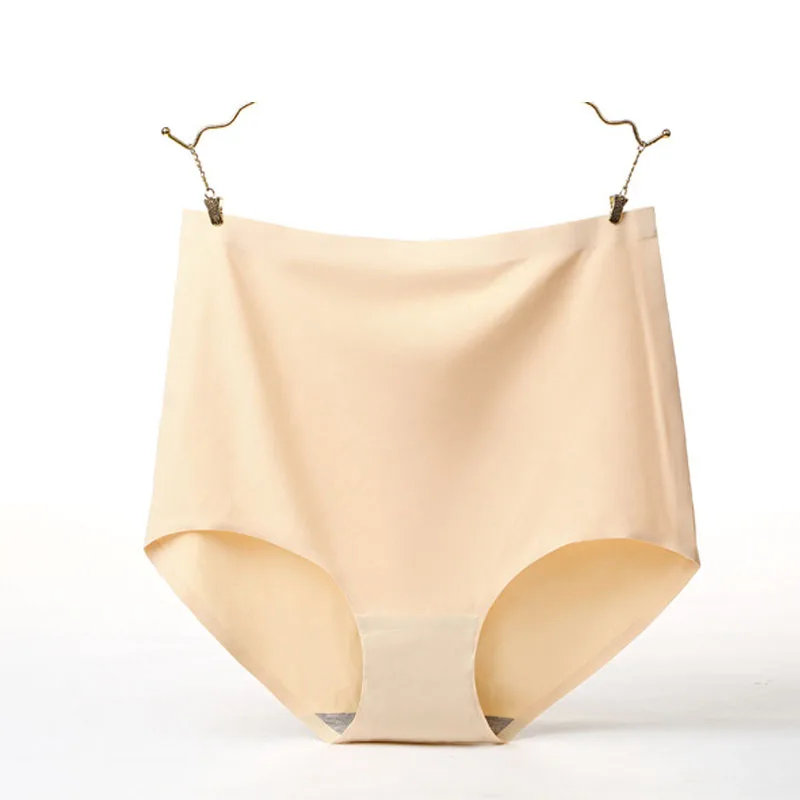 Culottes sans couture pour femmes, sous-vêtements de qualité, slips azoles, lingerie taille haute, grande taille, 4XL, lot de 4 pièces