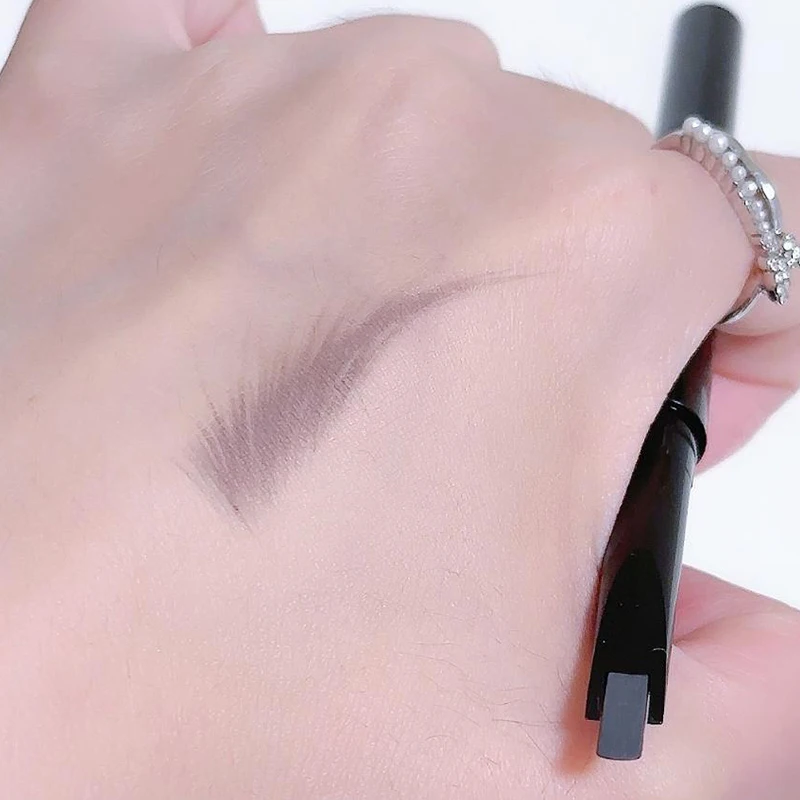 Crayon à sourcils Double tête 2 en 1, naturel, longue durée, imperméable, résistant à la sueur, maquillage pour les yeux, Kit cosmétique pour débutants
