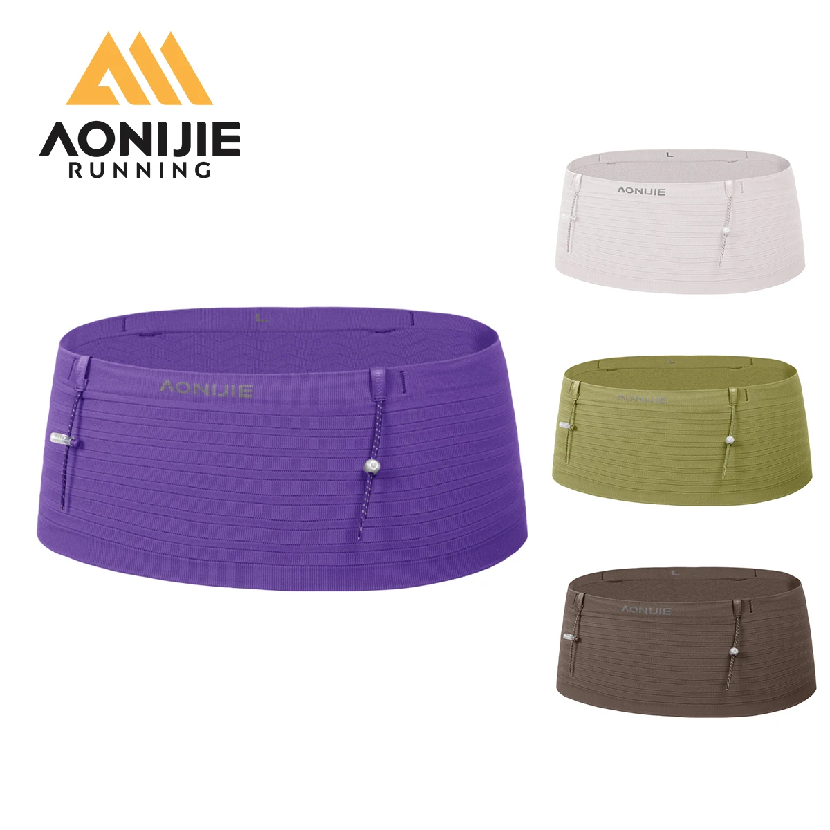 

AONIJIE W8116 Six Colors Woven Elastic Sports Waist Bag Pack Running Race Number Belt for Triathlon Marathon Cycling Mountain