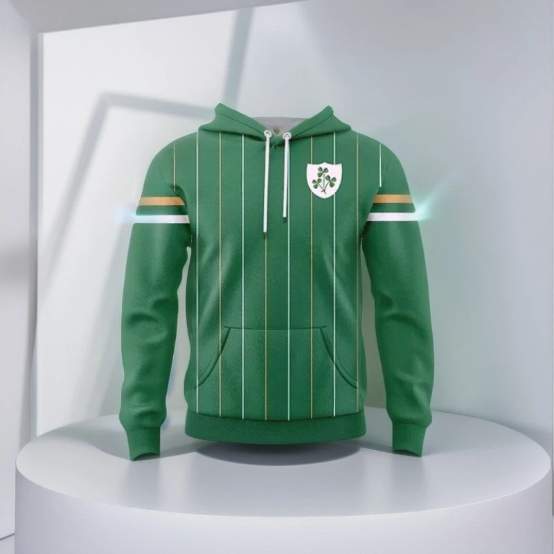 24/25 The Latest Hot New Zealand Irish Rugby Jersey Spring and Autumn Hoodie, Adults and Children Are Casual and Comfortable