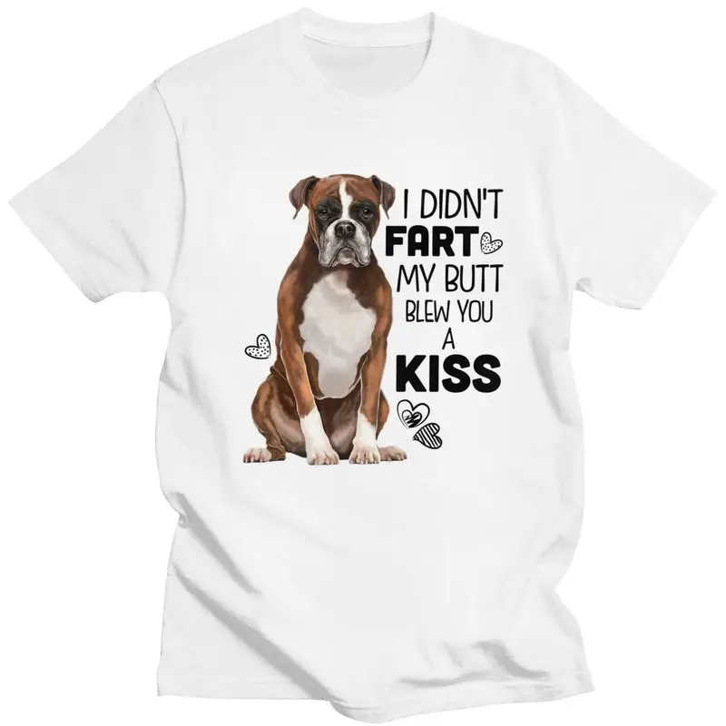 Custom Boxer Dog T Shirts Men Pure Cotton Tees Tshirt Short Sleeve T-shirt Clothing