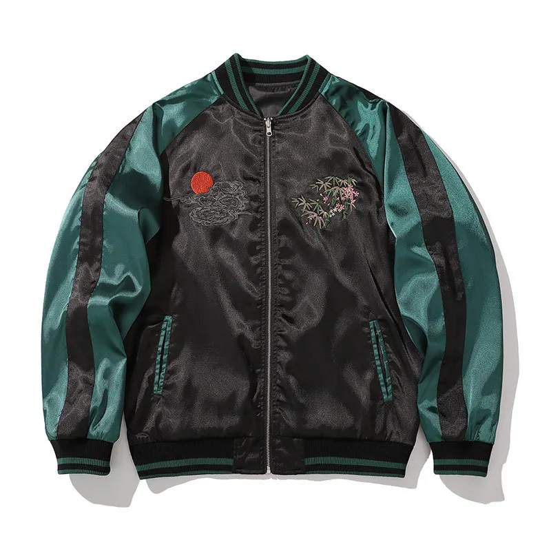 Yokosuka Style Men's Autumn Machine Embroidery Mountain Embroidered Chinese Couple Youth Jacket