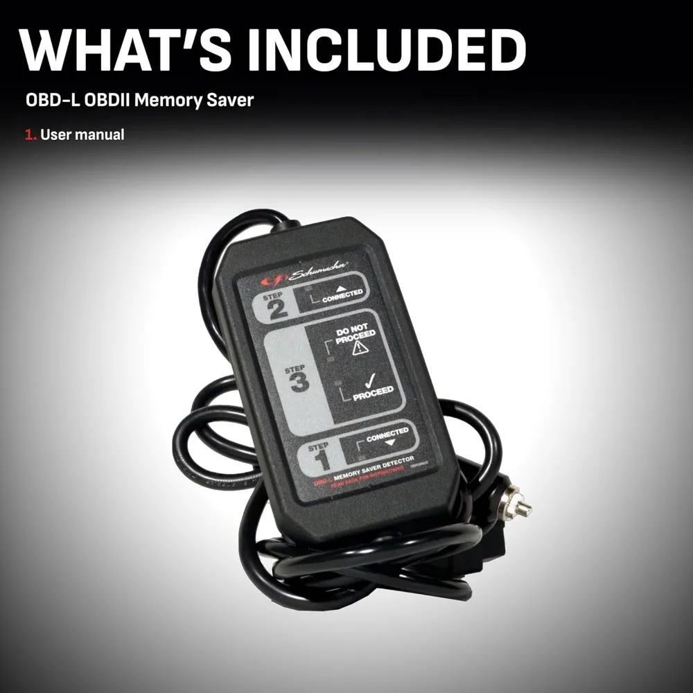 Schumacher Electric Vehicle Memory Preservation Device, OBD-L Compatible, Preserves Car, Truck, and SUV Settings During Battery