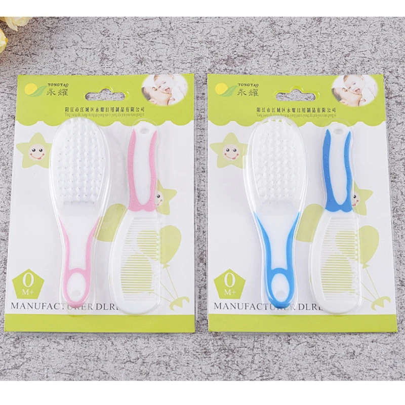 Y1UB Newborn Baby Hairbrush Soft Baby Comb for Head Scalp Massager Tool Set Mini