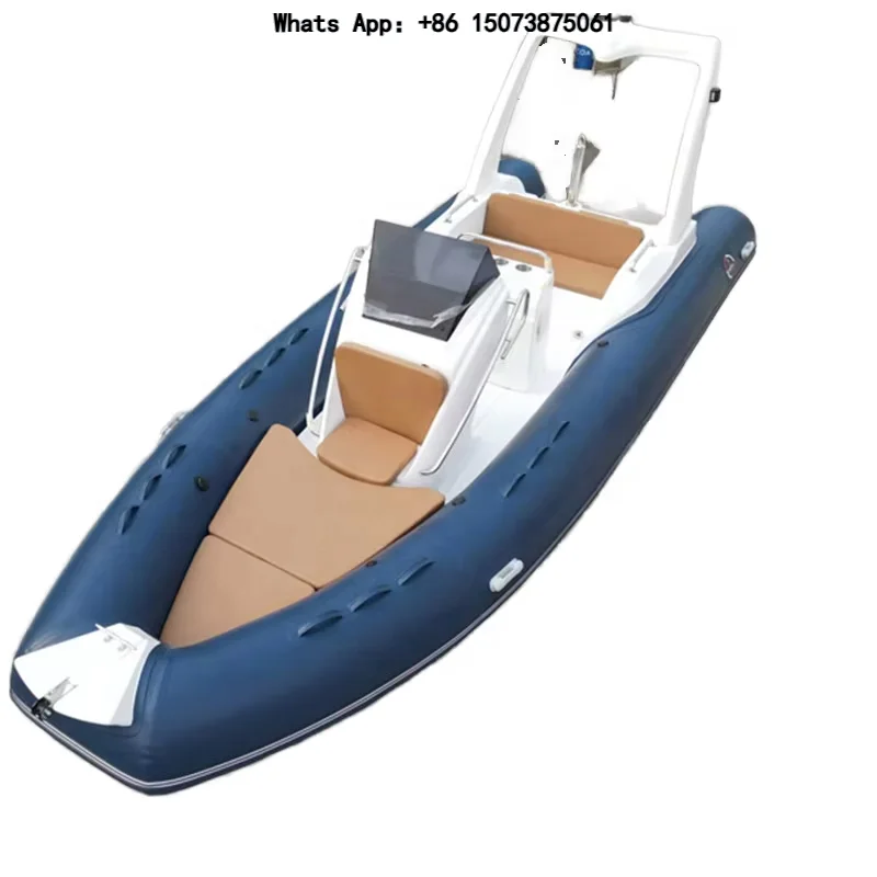 Italy Model 19 Feet RIB 580 Ocean Rigid Inflatable Sailing Fiberglass RIB Hypalon/PVC Inflatable Family Boats