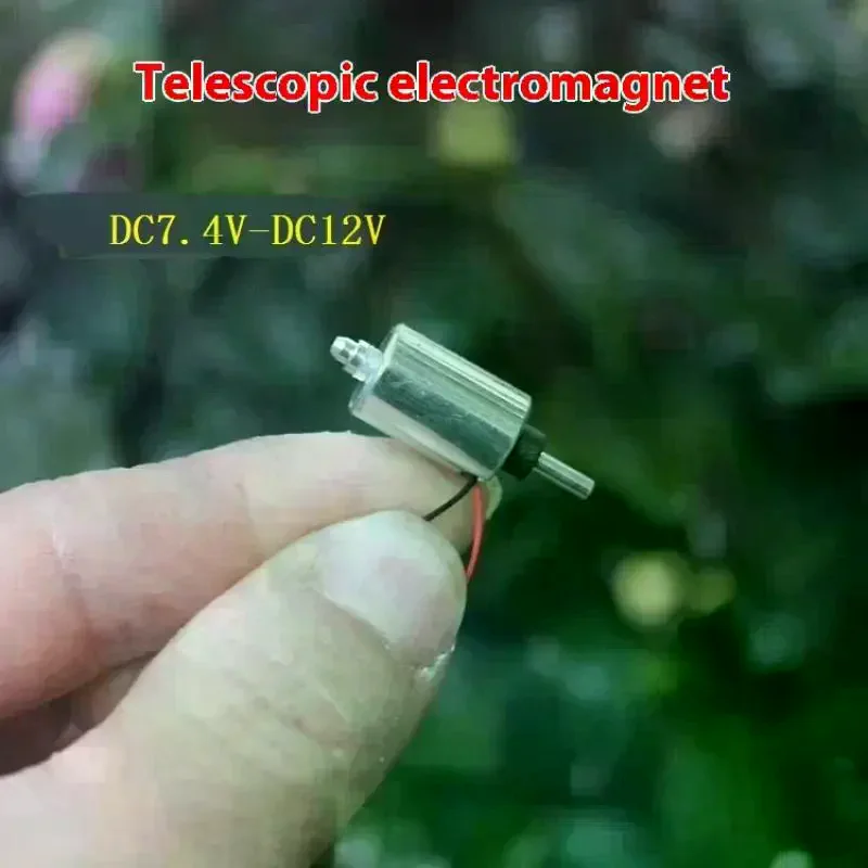 1 Piece DIY Fingerprint Lock DC 7.4V 9V 12V Mini Round 10MM Cylinder Suction Push-Pull Type Linear Solenoid Electromagnet