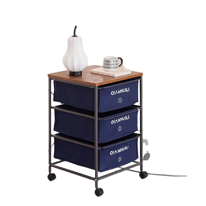 Lona de estilo industrial simple, gabinete de almacenamiento tipo cajonera, taquilla móvil, hogar debajo de la mesa, gabinete organizador