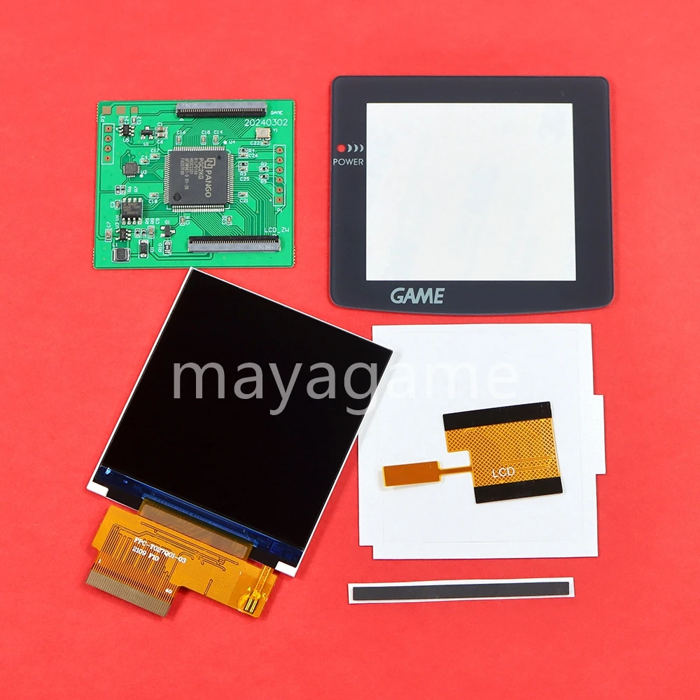 مجموعة واحدة لجهاز نينتندو جيم بوي كولور GBC لـ GBC V4.0 سهلة التركيب شاشة LCD عالية السطوع IPS مقاس 2.6 بوصة