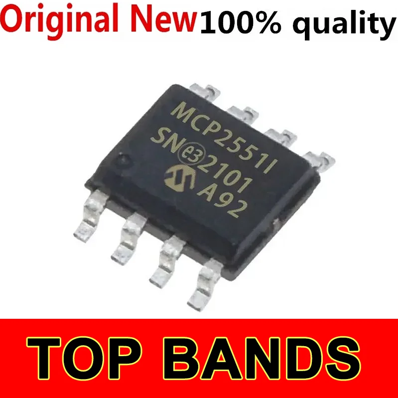 MCP2551-I/SN SOP-8 MCP2551 SOP8 MCP2551I 재고 IC 칩셋, 신제품 정품, 50 개/로트