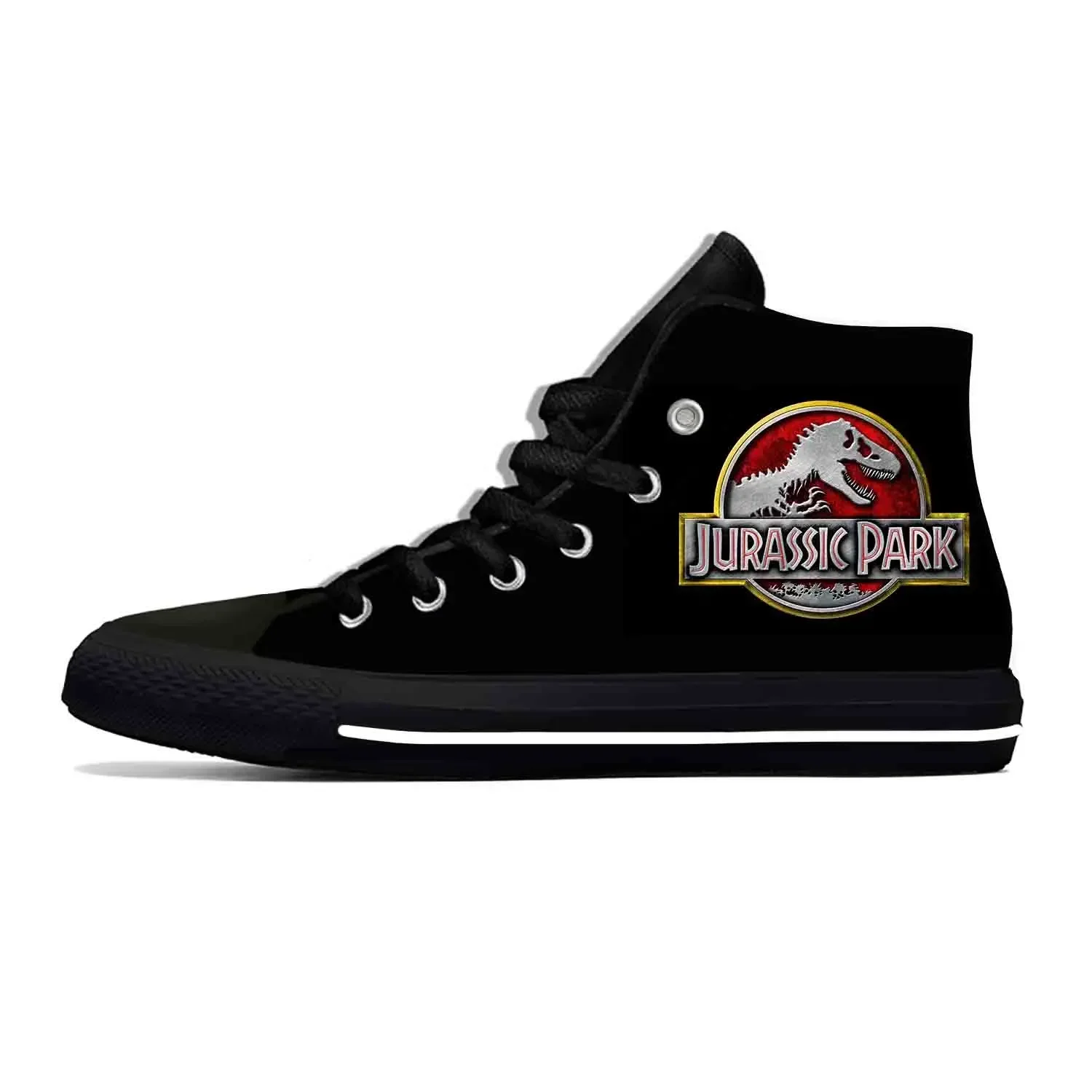 Jurassic Dinosaur World Park Lightweight Cloth 3D Print Funny Fashion High Top Canvas Shoes Men Women Casual Breathable Sneakers