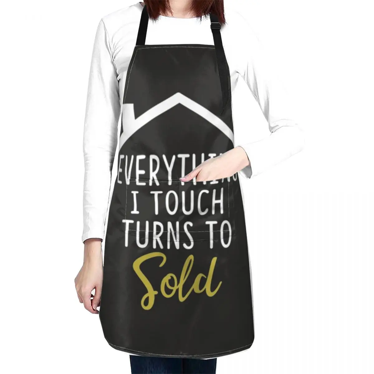 Realtor Everything I Touch Turns to Sold Apron Manicurists Women's Dress Kitchen Items For Home Apron