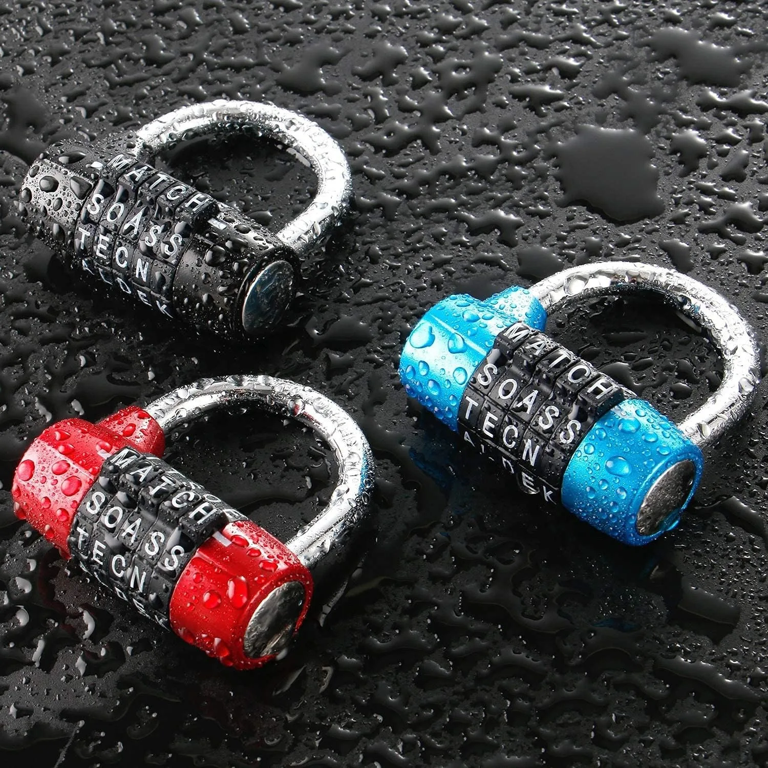 5 Dial Password Lock Zinc Alloy Sturdy Security Letters Combination Padlock Code style Padlock-Easy to Set for Travel Bag Bike