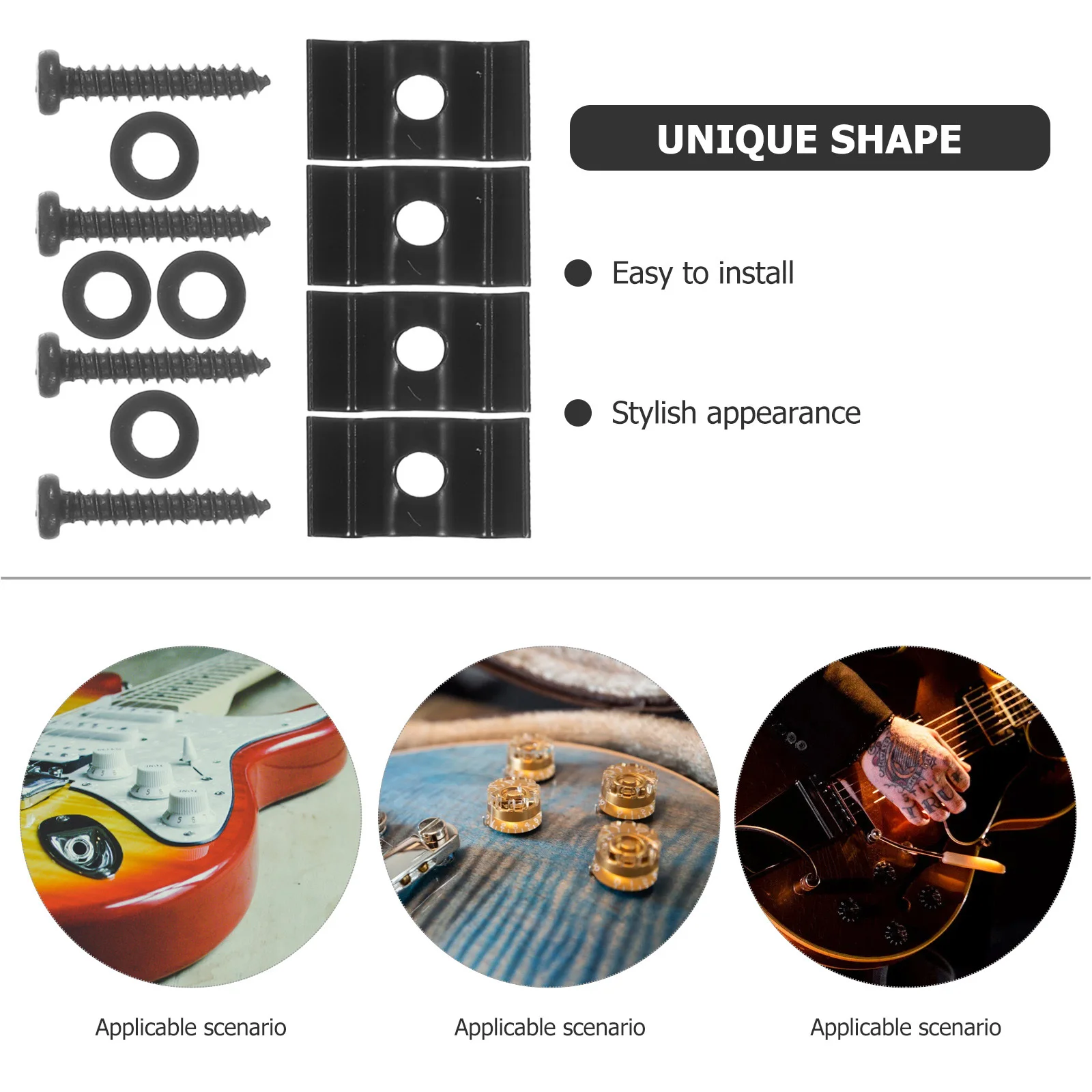 

1Set Guitar String Retainer Durable Metal Stable Press String Clamp Easy Install Electric Guitar Repair Accessory