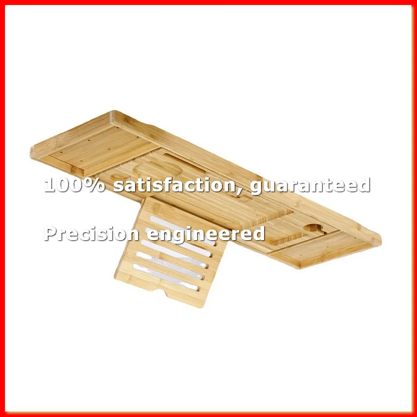 

Bamboo Bathtub Tray for Tub,Adjustable Bathroom Bathtub Organizer with Book Tablet Wine Glass Cup Towel Holder-A79M