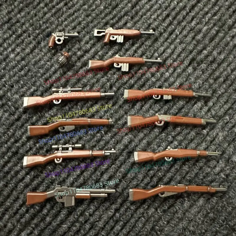 Minifigure Gun Accessories, Submachine Guns, Rifles,sniper Rifles Assembly Model Decorations, Anime Cartoon Toy Gifts Collection