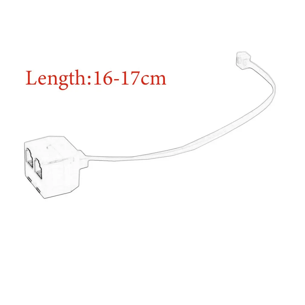 Hot 2 porte 6 p4c RJ11 Dual femmina a maschio cavo telefonico Splitter adattatore 2 vie telefono Splitter linea telefonica